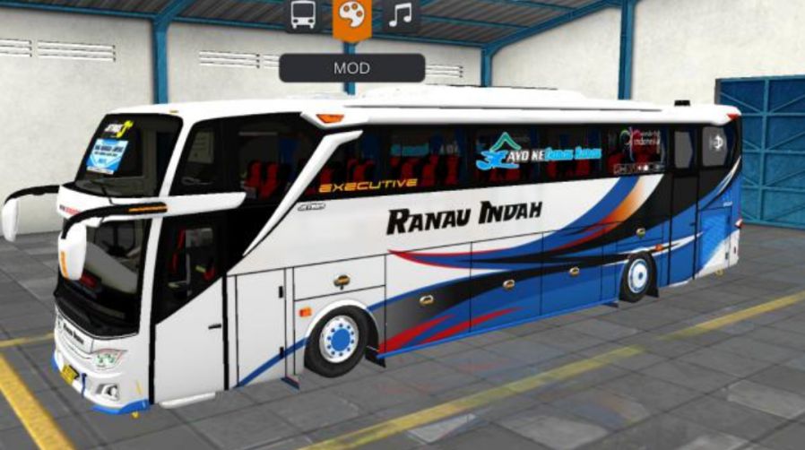 Mod Bussid Bus Ranau Indah JB3+ Scania Old