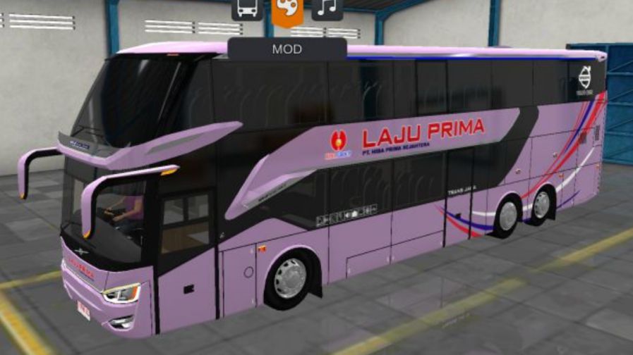 Mod Bussid Bus Laju Prima SR Double Decker