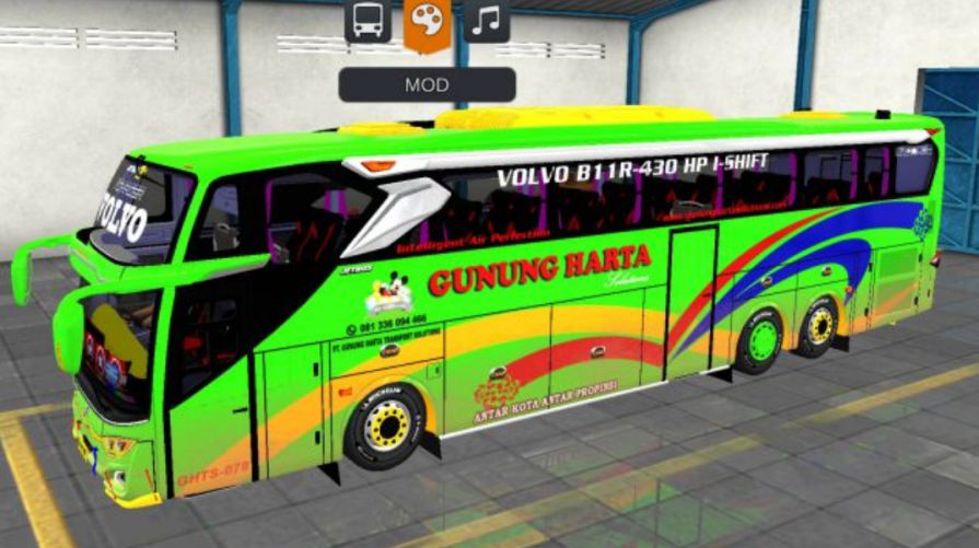Mod Bussid Bus JB3+ Tronton Volvo B11R Gunung Harta