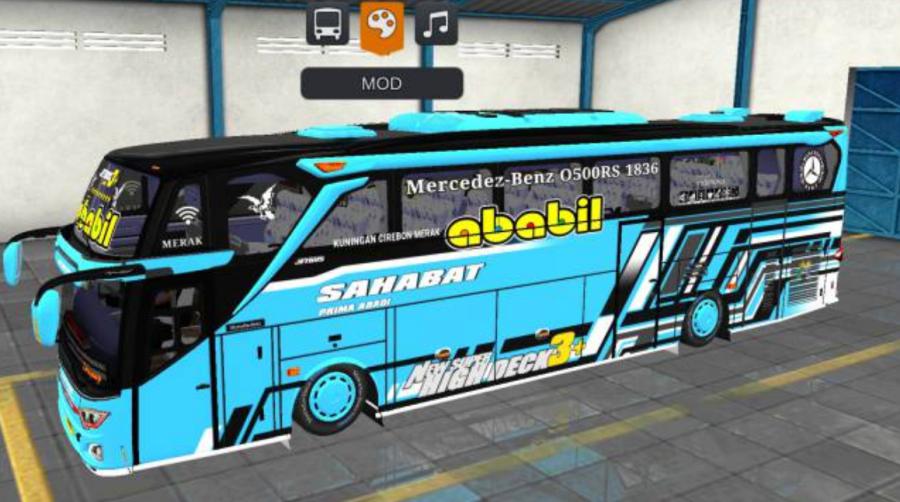 Mod Bussid Bus JB3+ SHD Mercy Sahabat