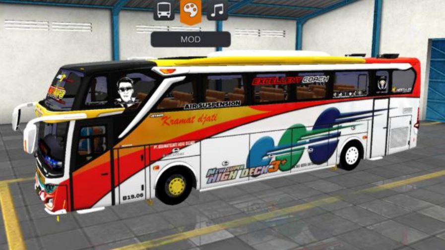 Mod Bussid Bus Kramat Djati JB3+ Scania K360