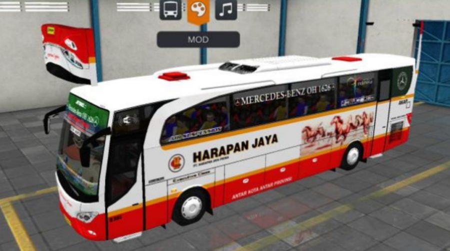 Mod Bussid Bus High Decker Harapan Jaya