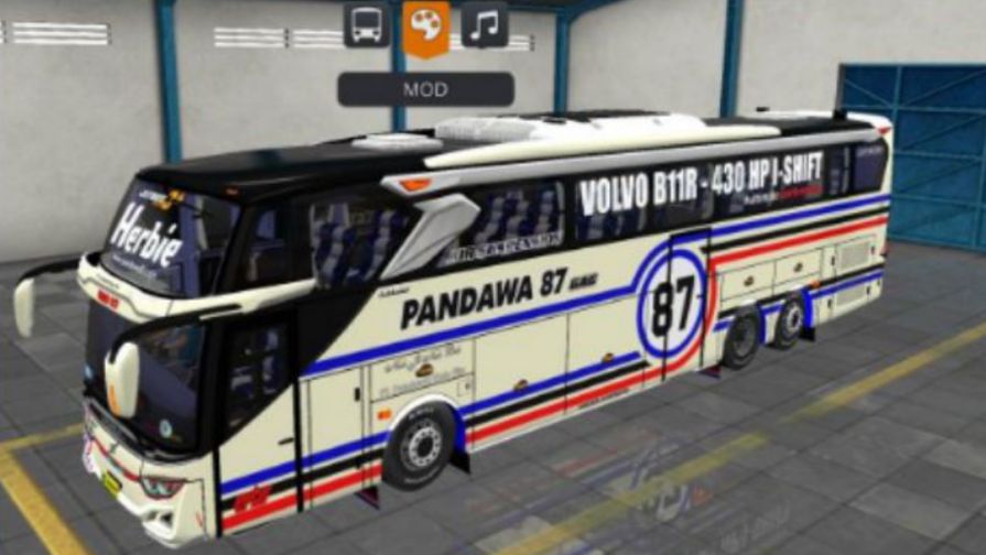Mod Bussid Bus Pandawa 87 SHD Volovo B11R
