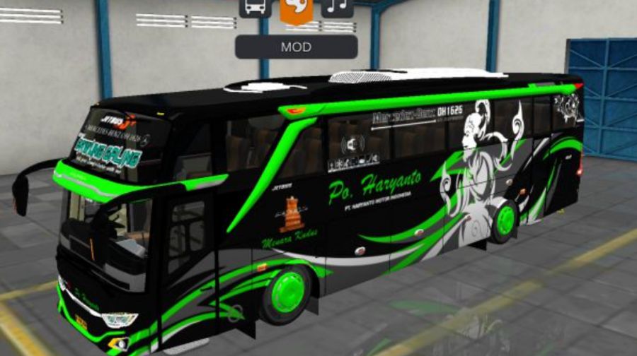 Mod Bussid Bus Haryanto JB3+ MHD