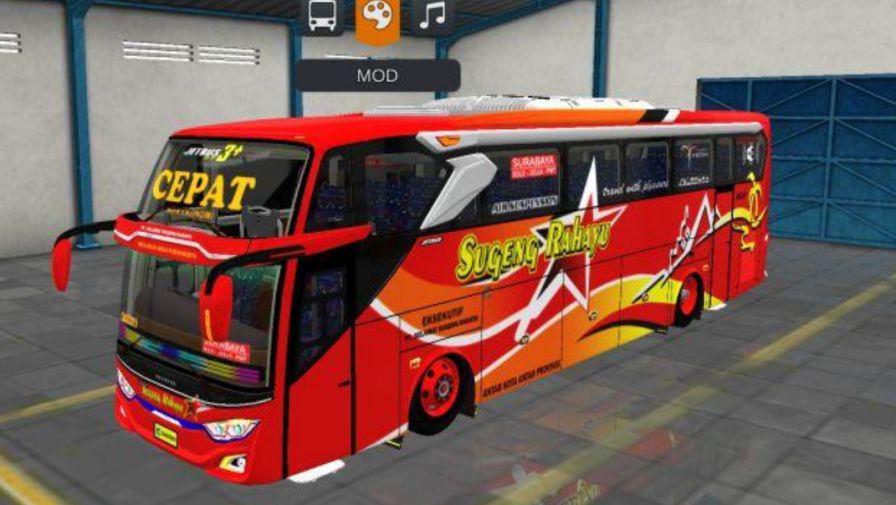 Mod Bussid Bus Sugeng Rahayu JB3+ SHD Hino RK