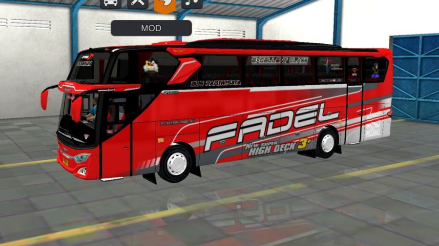 Mod Bussid Bus Fadel RM280 Red