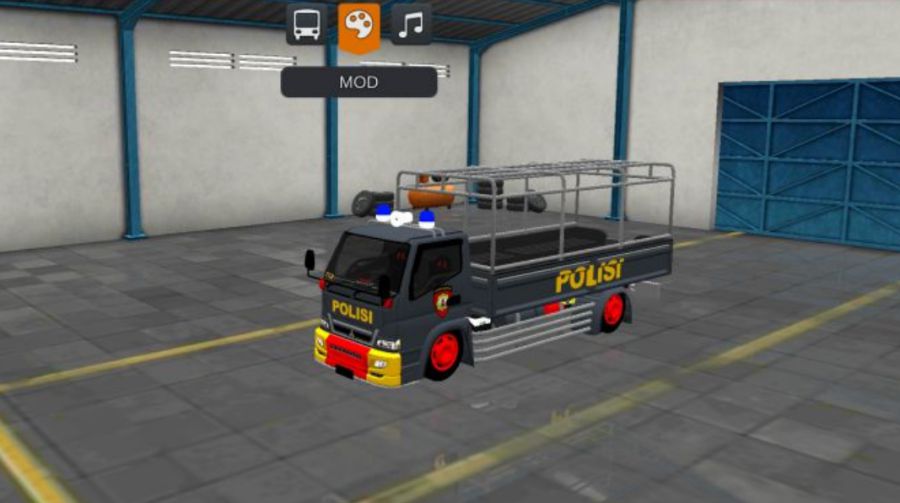 Mod Bussid Mobil Truck Canter Polisi Tanpa Penutup
